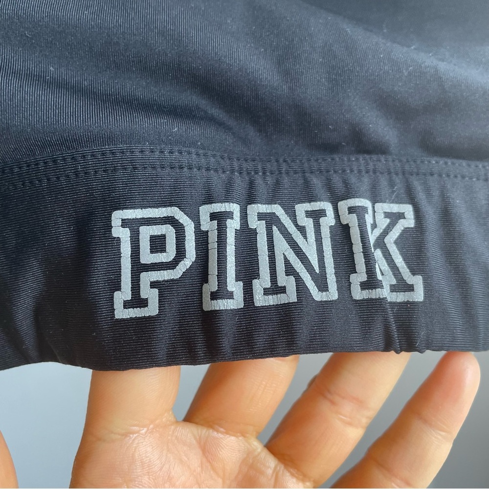 Victoria’s Secret PINK Gym Black RacerBack Mesh Sports Bra - Picture 6 of 7
